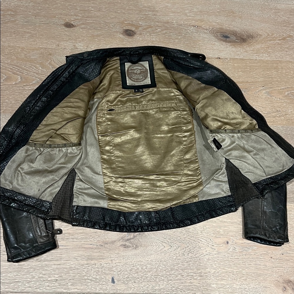 Roland Sands Design Maven distressed Cafe Moto Motorcycle Jacket Womens Small - Picture 4 of 13